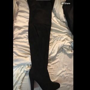 Knee high boots matching pair